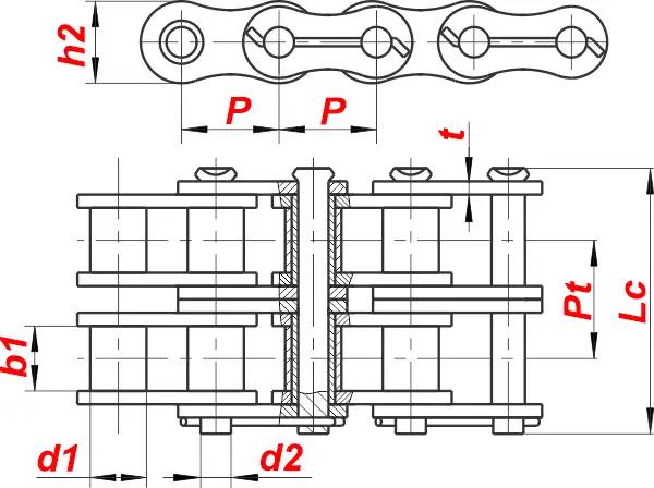 картинка Цепь 2НП-63,5 от магазина «Приводные цепи»