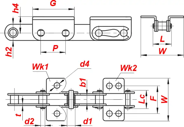 картинка Цепь C12AH-WK1 от магазина «Приводные цепи»