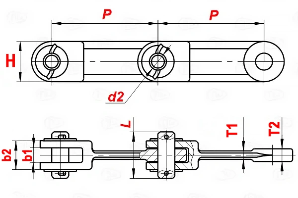 картинка Цепь 16018 от магазина «Приводные цепи»