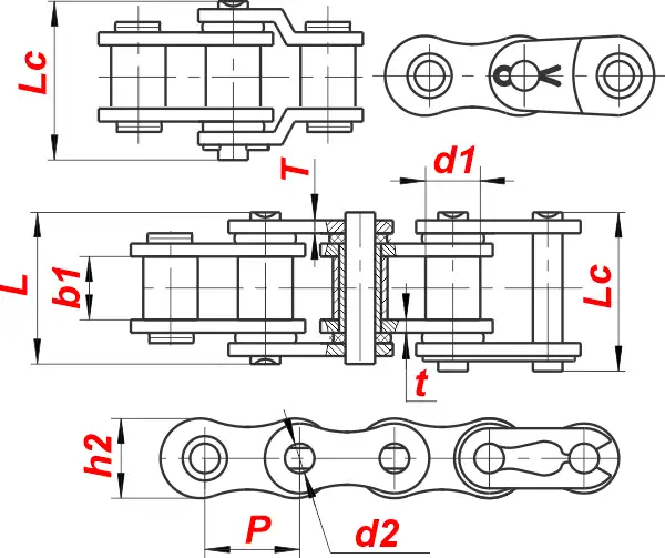 картинка Цепь 16B OR от магазина «Приводные цепи»