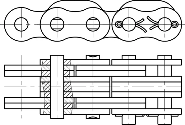 картинка Цепь BL844LKS от магазина «Приводные цепи»