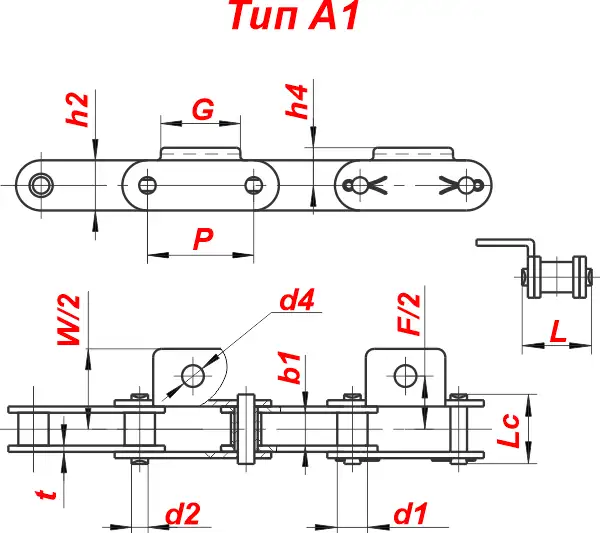 картинка Цепь C2160H-A1 от магазина «Приводные цепи»
