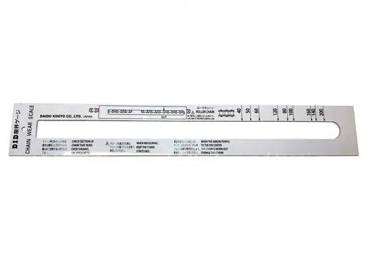 картинка Линейка измерения износа-удлинения роликовой цепи (ANSI: 40-200; DIN: 08В-40В) от магазина «Приводные цепи»
