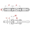 картинка Цепь Р2-80-290 от магазина «Приводные цепи»