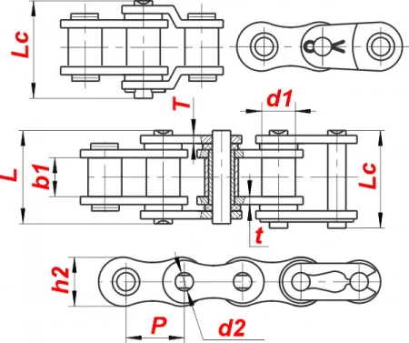 картинка Цепь 60 ORF1 от магазина «Приводные цепи»