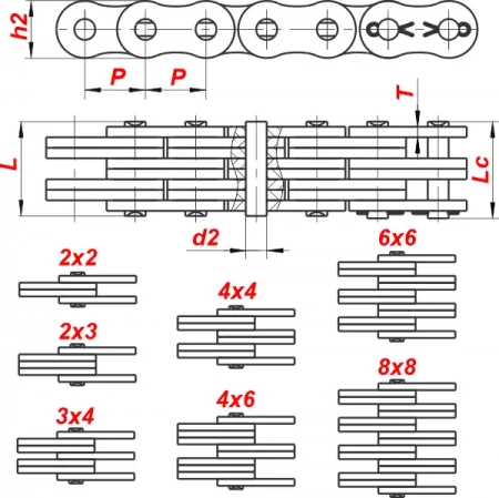 картинка Цепь BL488 от магазина «Приводные цепи»