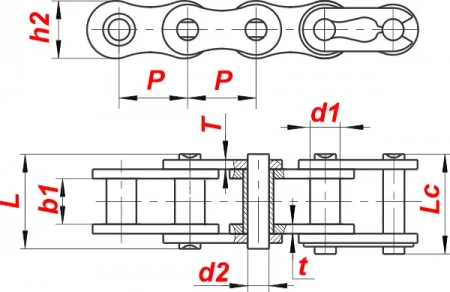 картинка Цепь 15 от магазина «Приводные цепи»