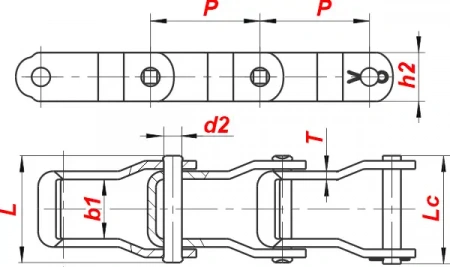 картинка Цепь 667K от магазина «Приводные цепи»